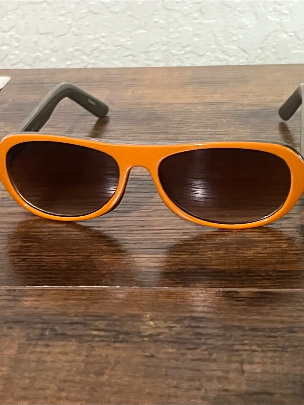 Orange Frame Sunglasses with Brown Lenses by Coach